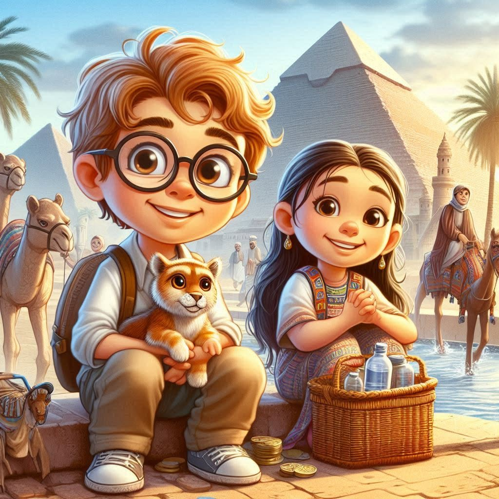 يوسف ومرام عند الأهرامات